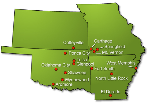 Our Region: Arkansas, Oklahoma, Missouri, Texas